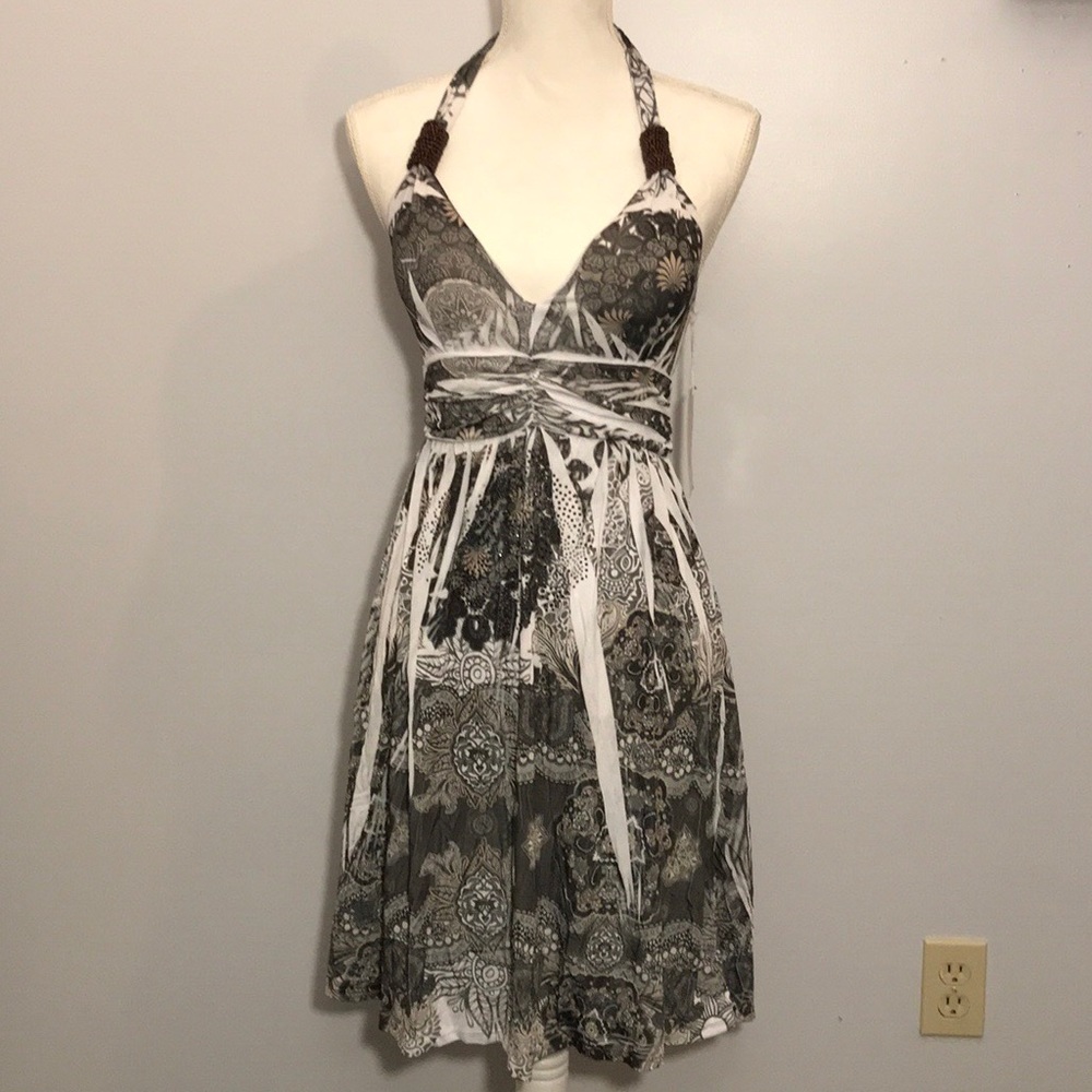 Lagaci Halter-Top Mid-Length Summer Dress NWT